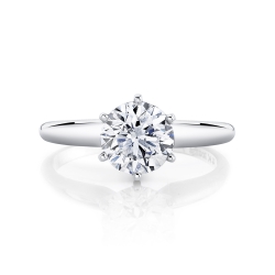 14KW Round Cut Lab-Grown Solitaire