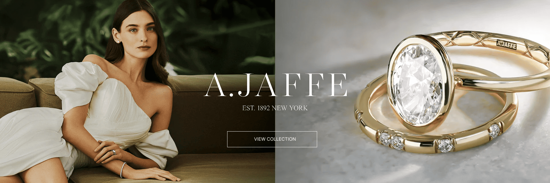 A.Jaffe A.Jaffe featuring bridal rings and a model