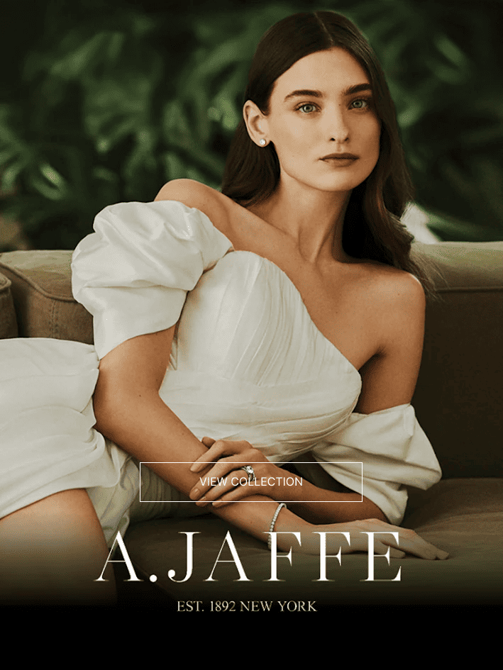 A.Jaffe A.Jaffe featuring bridal rings and a model